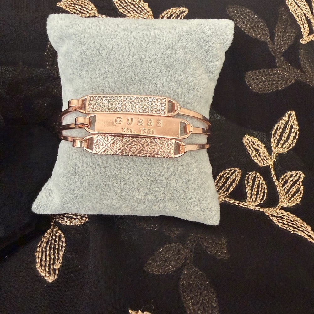 Guess Rose Gold Women's Bracelet Trio